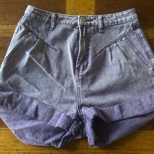 Signature8 Purple Denim Shorts